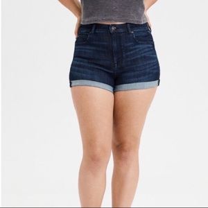 Curvy super high rise American eagle denim shorts